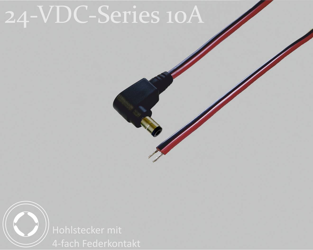 BKL Electronic 075902 DC-Steckverbinder DC-Hohlstecker - verzinnt 5.5 mm 2.1 mm 1.5 m 1 Stück Single