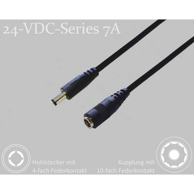 BKL Electronic 075914 DC-Steckverbinder DC-Hohlstecker - DC-Kupplung 2.1 mm 5.5 mm 2.1 mm 2 m 1 St. Single