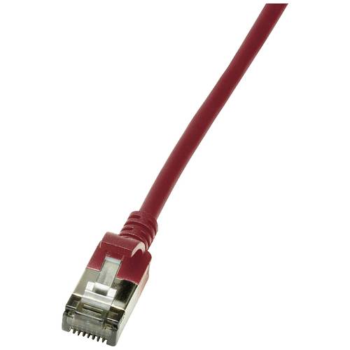 Thumbnail - LogiLink CQ9054S RJ45 Netzwerkkabel, Patchkabel CAT 6a U/FTP 2.00 m Rot extrem dünn, Flammwidrig, Flexibel, Folienschirm...