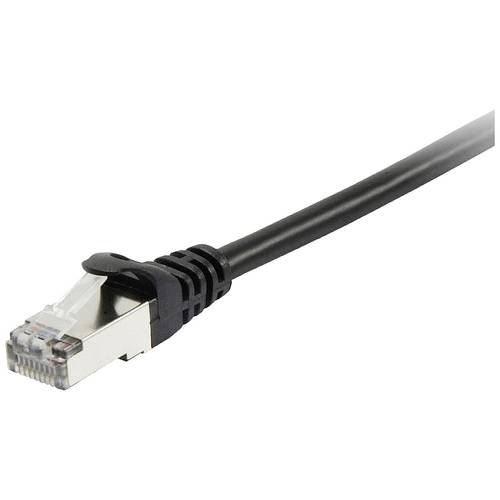 Equip 605593 RJ45 Netzwerkkabel, Patchkabel CAT 6 S/FTP 0.25 m Schwarz vergoldete Steckkontakte 1 St.