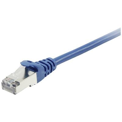 Equip 605535 RJ45 Netzwerkkabel, Patchkabel CAT 6 S/FTP 7.5 m Blau vergoldete Steckkontakte 1 St.