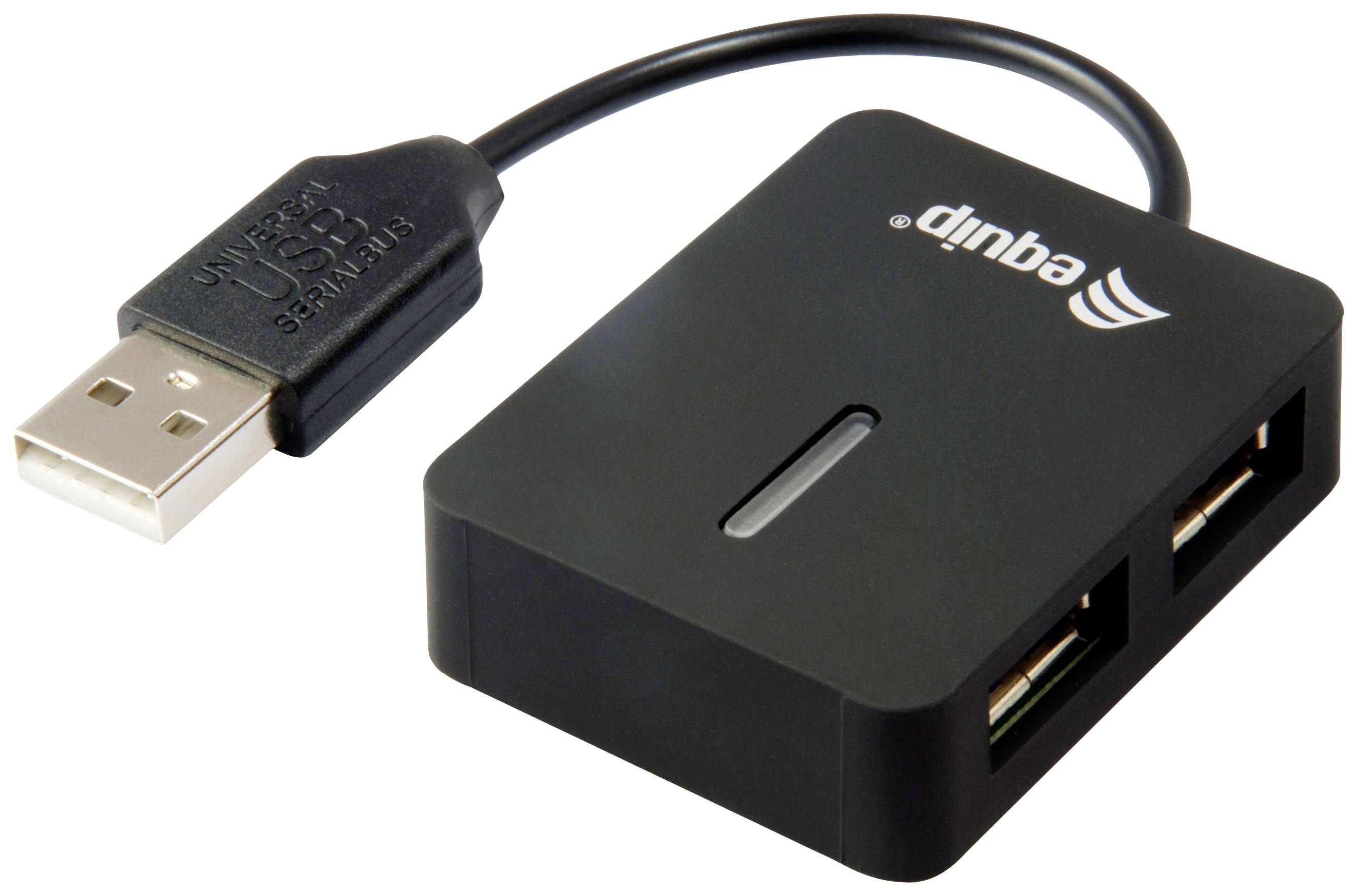 Equip 128952 interface hub USB 2.0 480 Mbit/s Black