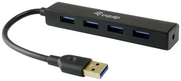 Equip 128953 USB-Hub 4 Port USB-A USB 3.0 5 GBit/s  Schwarz Equip Life 4-Port USB 3.0 Hub - Hub - 4 x SuperSpeed USB 3.0