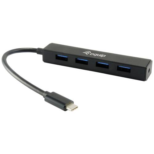 Equip USB-Hub 4 Port USB-C® (USB 3.2 Gen 2) Multiport Hub Schwarz