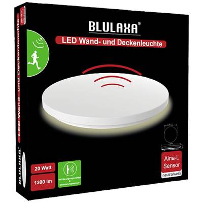 LED 49109 LED eingebaut kaufen LED-Deckenleuchte, LED-Wandleuchte Blulaxa Aina-L Weiß 20 W fest Sensor