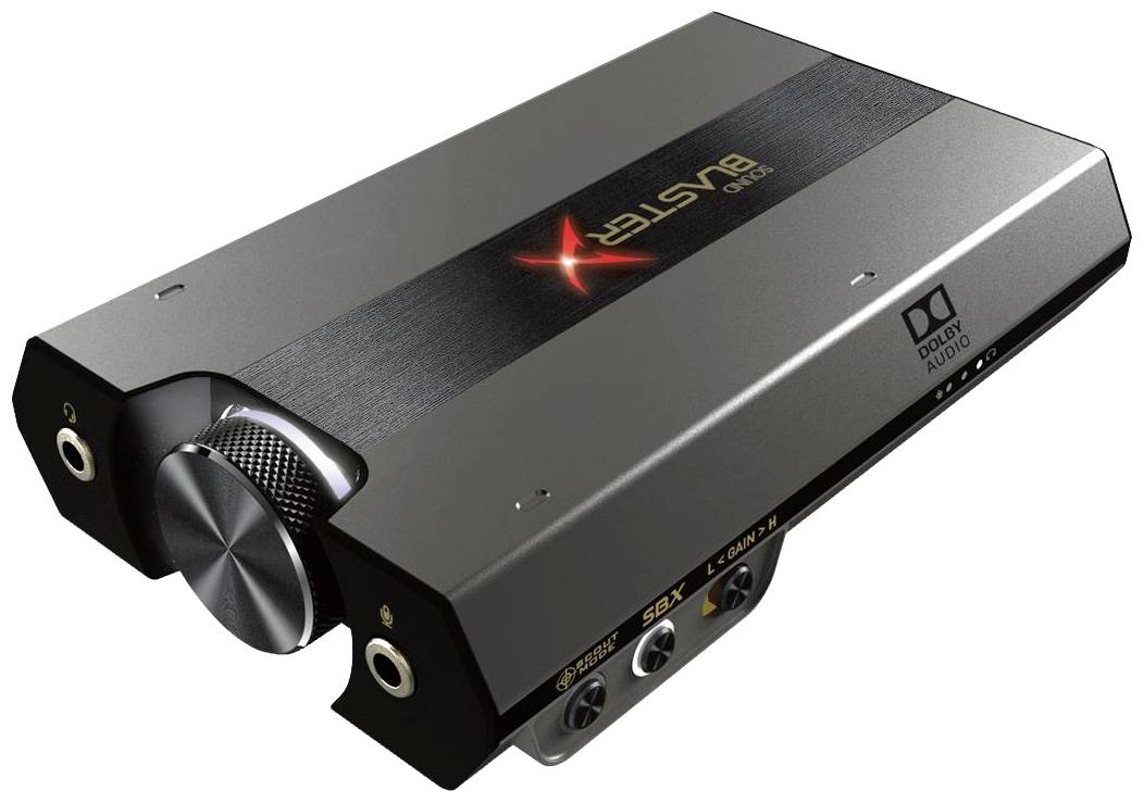 Creative Sound BlasterX G6 7.1 Soundkarte, Extern externe Lautstärkenregelung, externe Kopfhöreranschlüsse, Digitalausga