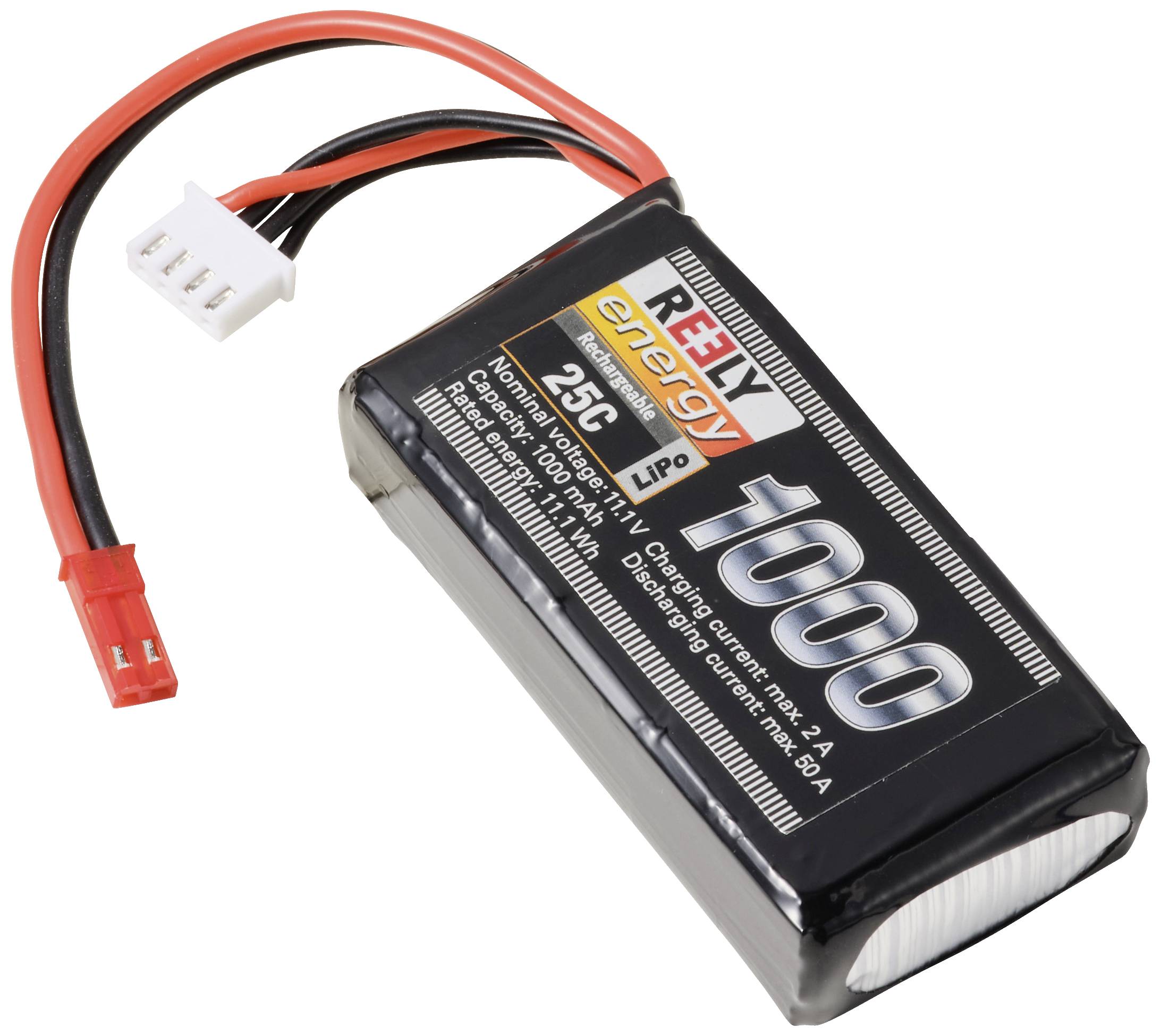 CONRAD Reely Modellbau-Akkupack (LiPo) 11.1 V 1000 mAh Zellen-Zahl: 3 25 C Softcase BEC