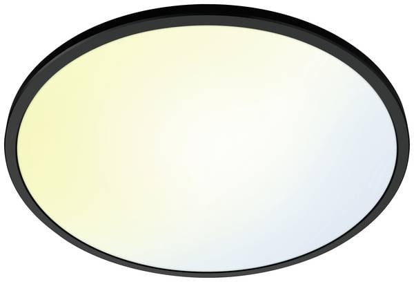 WiZ 8719514554955 SuperSlim WiZ Ceiling 22W B RD 27-65K TW LED-Deckenleuchte LED LED fest eingebaut  22 W Schwarz