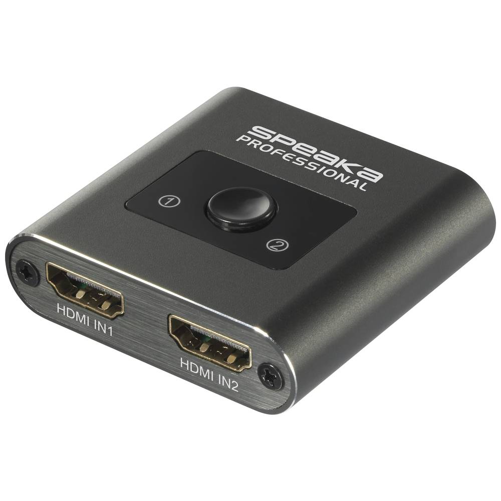SpeaKa Professional SP-HSW-231 2 poorten HDMI-switch Ultra HD-geschikt 7680 x 4320 Pixel