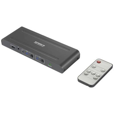 SpeaKa Professional SP-HDA-300 2+1 Port HDMI-Switch ARC (Audio Return Channel) 3480 x 2160 Pixel