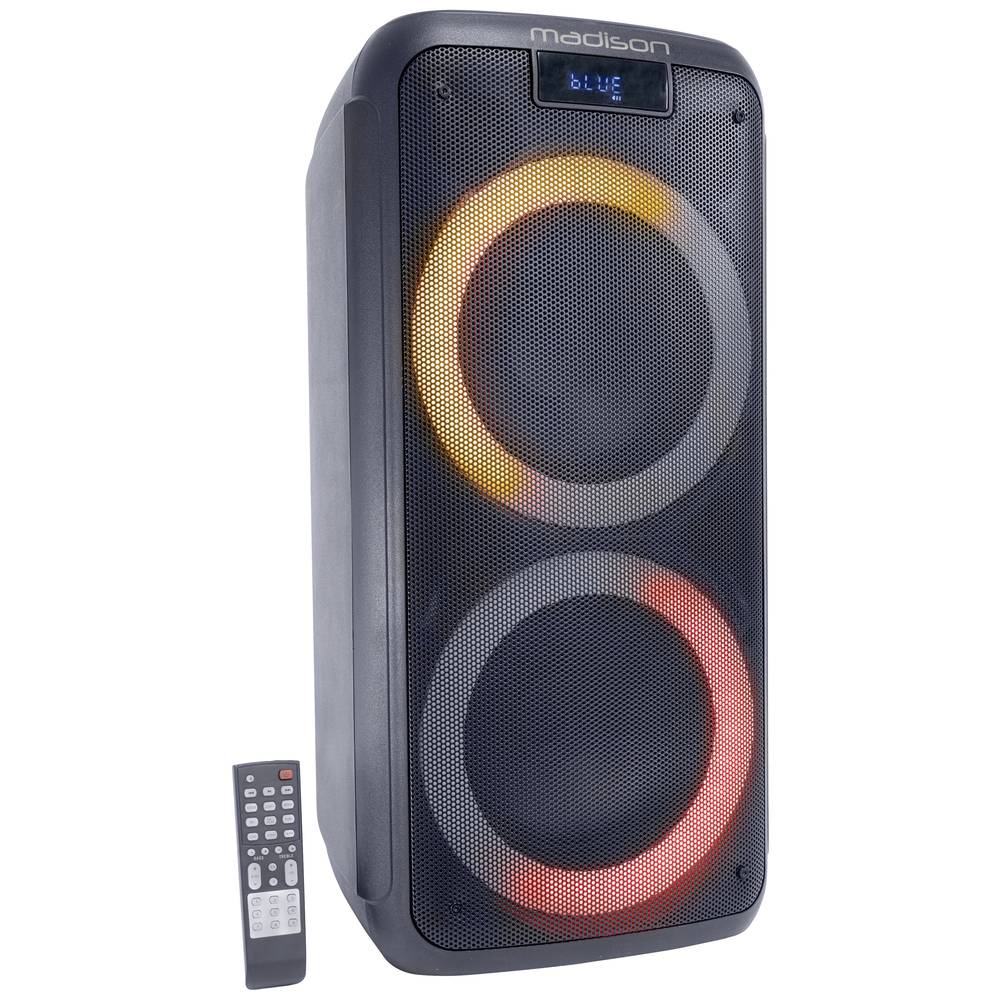 Madison Mad-luna600 Speaker 2 Boomers Usb-, Microsd- En Bluetooth-speler 2 Microfooningangen Led-sch
