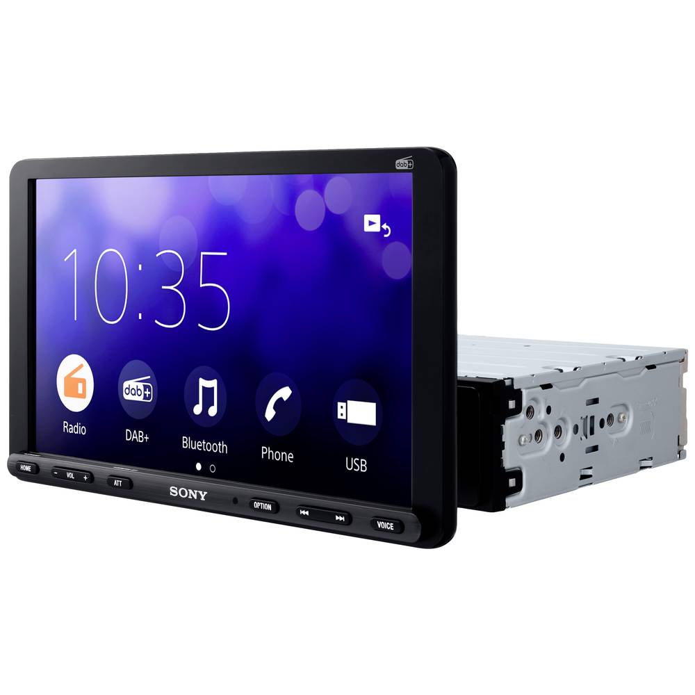 Sony XAV-AX8150 Autoradio met scherm Android Auto, Apple CarPlay, DAB+ tuner, Bluetooth handsfree, Incl. DAB-antenne, Aansluiting voor achteruitrijcamera