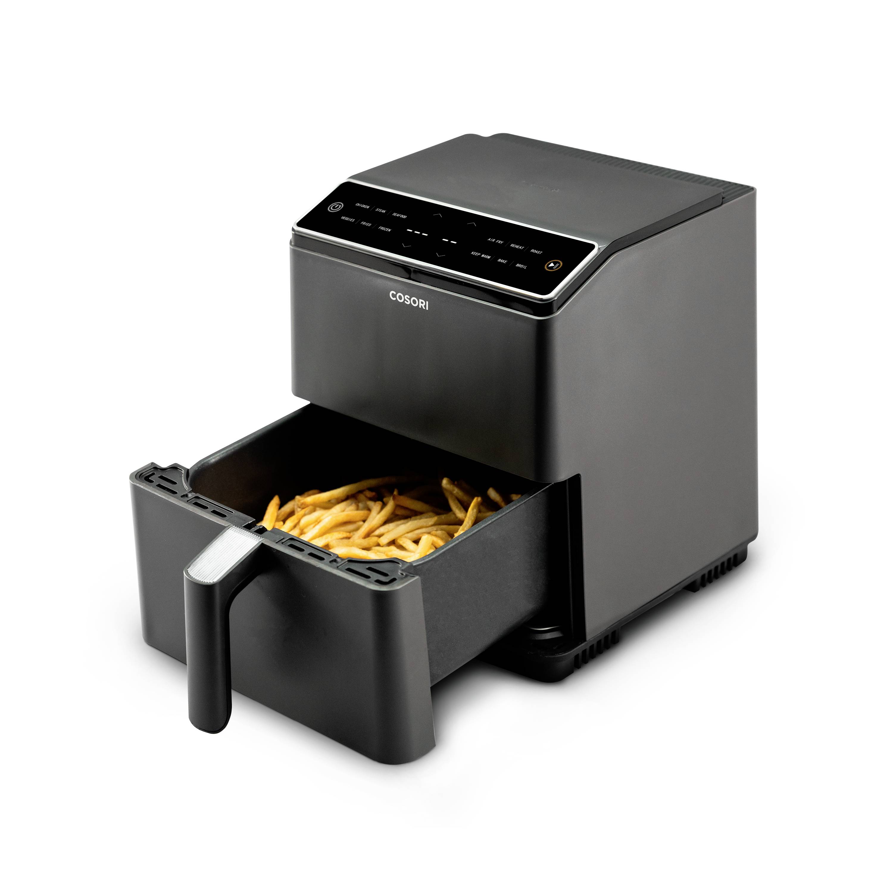 Cosori CAF-P583S-KEUR Heißluft-Fritteuse 6.4 l 1700 W Antihaftbeschichtung, mit Display, Überhitzungsschutz, App steuerb-5
