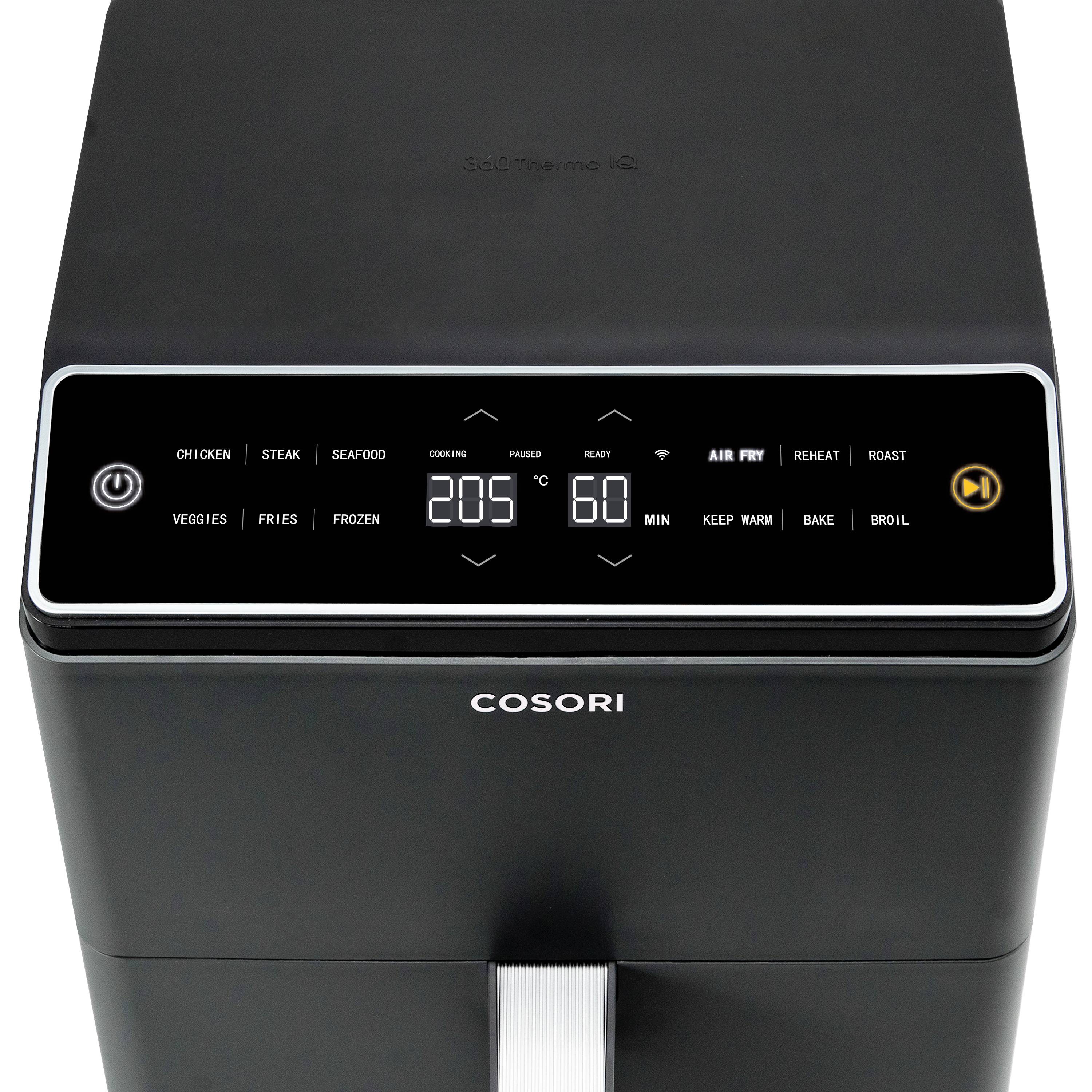 Cosori CAF-P583S-KEUR Heißluft-Fritteuse 6.4 l 1700 W Antihaftbeschichtung, mit Display, Überhitzungsschutz, App steuerb-6