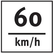 Verkehrsschild mit der Aufschrift '60 km/h', weist auf eine Geschwindigkeitsbeschränkung hin.