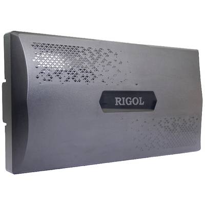 Gehäusegerät mit Metalloberfläche und dem Logo 'RIGOL' in der Mitte.