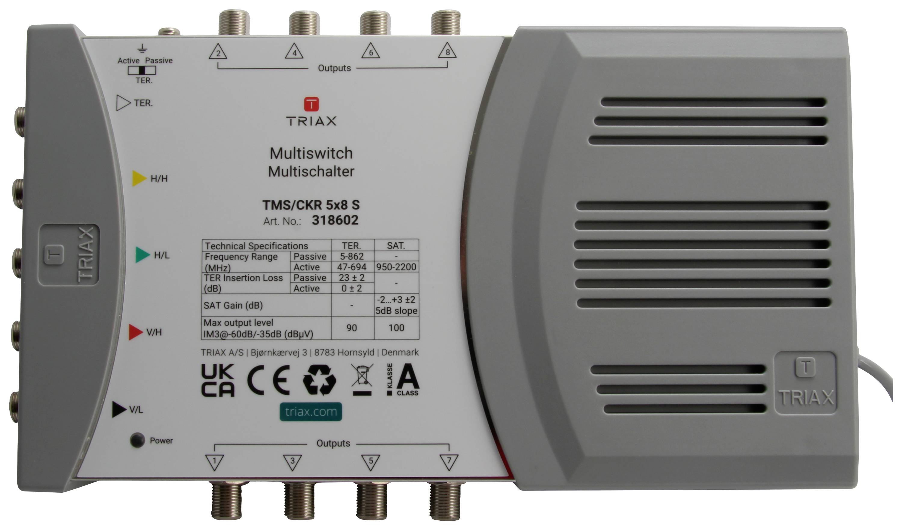 Triax TMS/CKR 5x8 S - Multiswitch Satelliten-/terrestrischesSignal-0