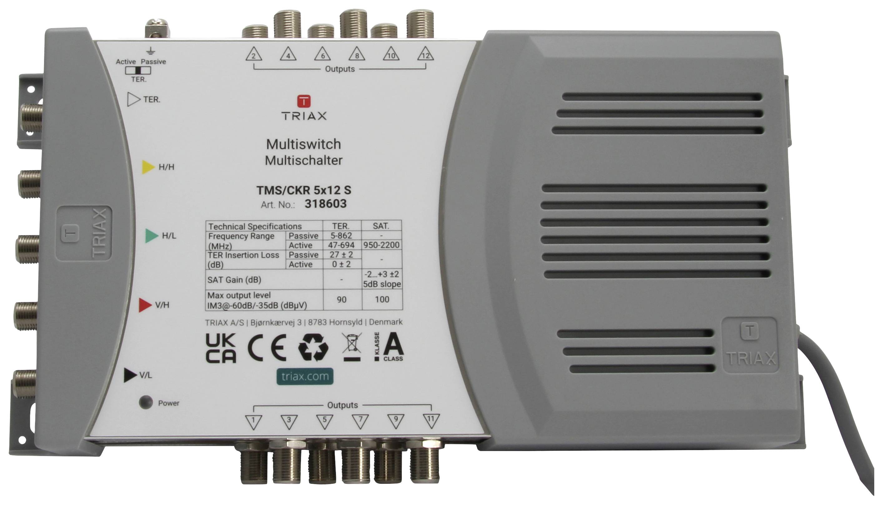 Triax TMS/CKR 5x12 S - Multiswitch Satelliten-/terrestrischesSignal-0