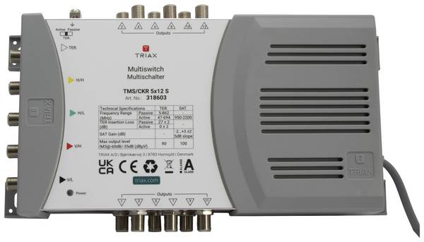 Triax TMS/CKR 5x12 S - Multiswitch Satelliten-/terrestrischesSignal