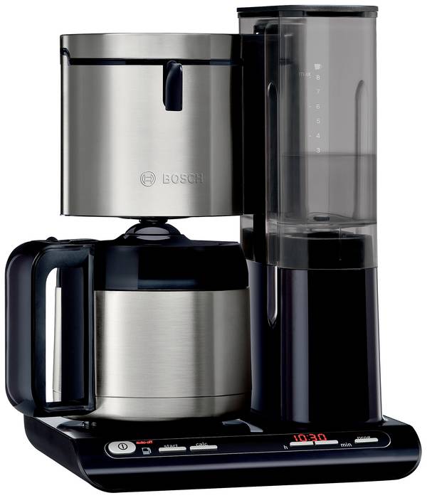Bosch Haushalt TKA8A683 Kaffeemaschine Edelstahl, Schwarz  Fassungsvermögen Tassen=8 Isolierkanne
