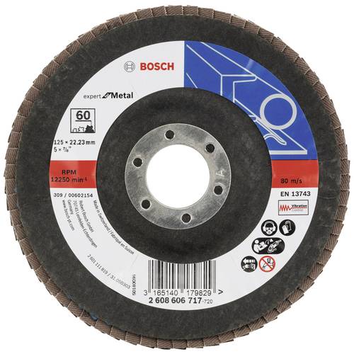 Thumbnail - Bosch Accessories 2608606717 X551 Fächerschleifscheibe Durchmesser 125 mm Bohrungs-Ø 22.33 mm Stahl 1 St.