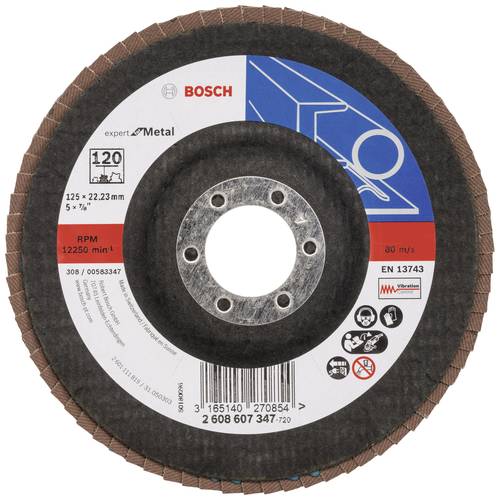 Thumbnail - Bosch Accessories 2608607347 X551 Fächerschleifscheibe Durchmesser 125 mm Bohrungs-Ø 22.33 mm Stahl 1 St.