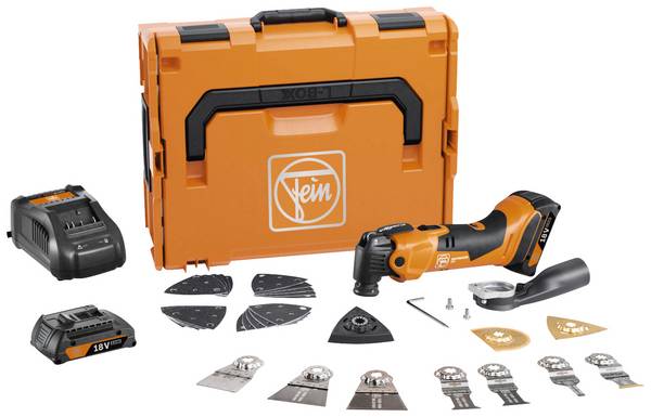 Fein Multimaster AMM 500 Plus 71293864000 Akku-Multifunktionswerkzeug inkl. Akku, inkl. 2. Akku, inkl. Ladegerät, mit Zubehör, inkl. Koffer 36teilig 18 V 2 Ah Anzahl mitgelieferte Akkus 2