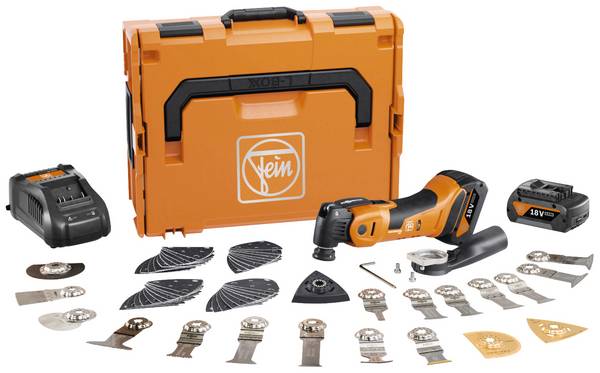 Fein Multimaster AMM 700 Max Top 71293661000 Akku-Multifunktionswerkzeug inkl. Akku, inkl. 2. Akku, inkl. Ladegerät, mit Zubehör, inkl. Koffer 65teilig 18 V 4 Ah Anzahl mitgelieferte Akkus 2