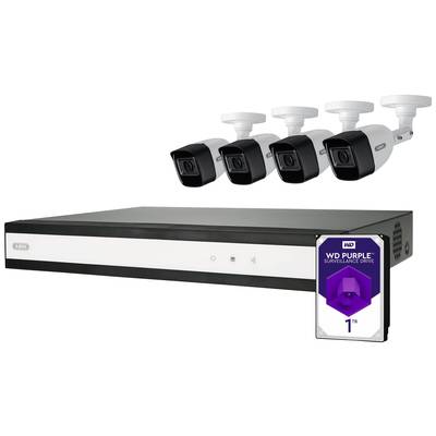 ABUS Performance Line TVVR33842T Analog, AHD Überwachungskamera-Set 8-Kanal mit 4 Kameras 2560 x 1940 Pixel  1 TB