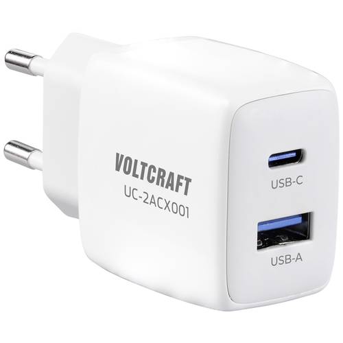 VOLTCRAFT UC-2ACX001 USB Ladegerät 25 W Innenbereich Ausgangsstrom (max.) 2.08 A 2 x 1x USB-A, 1x USB-C® GaN