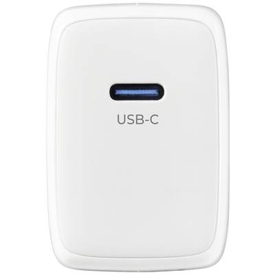 Weißer Adapter mit USB-C-Anschluss.