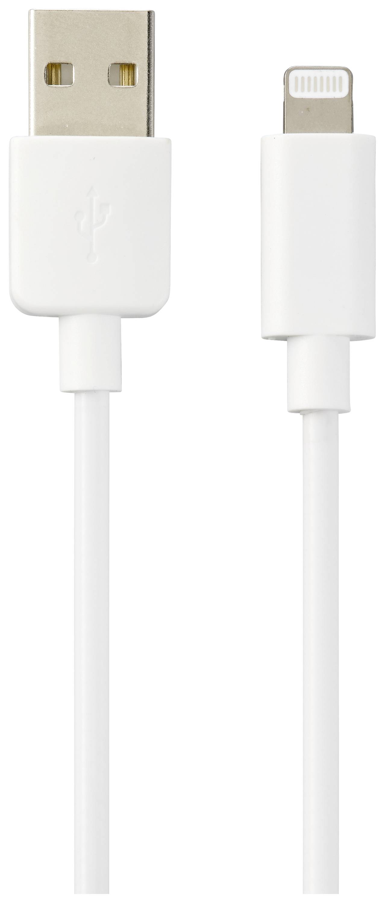Renkforce USB-Kabel 1.00 m Weiß PVC-Mantel RF-5179194-1