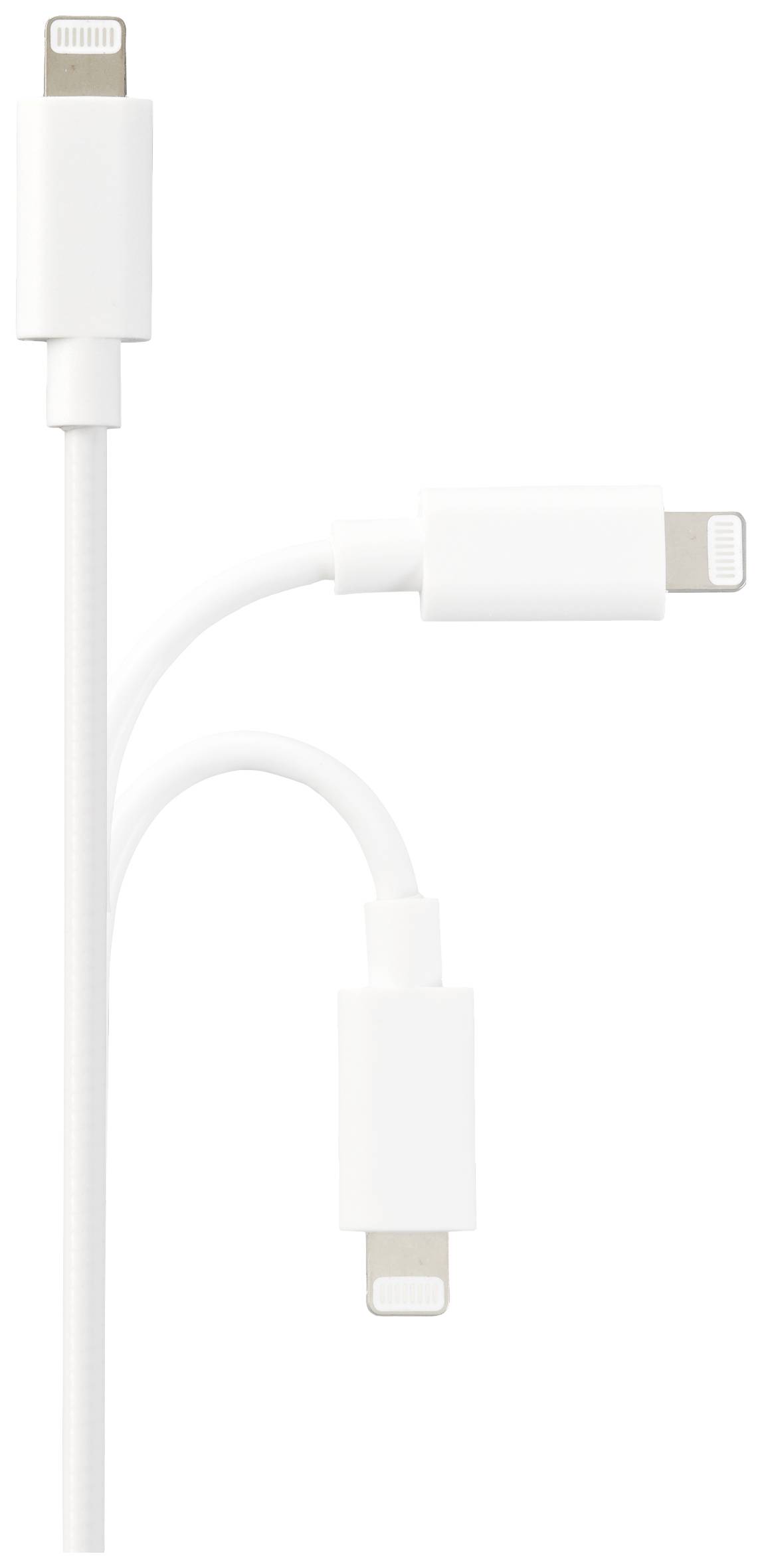 Renkforce USB-Kabel 1.00 m Weiß PVC-Mantel RF-5179194-2