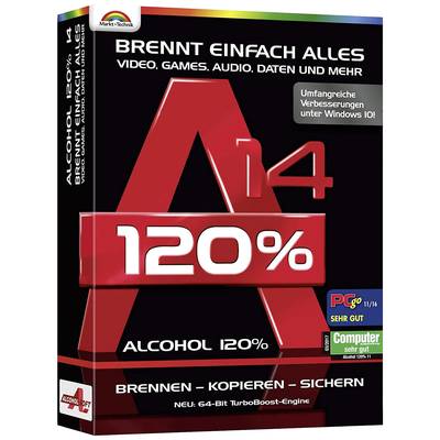 Markt & Technik Alcohol 120 % Version 14 Vollversion, 1 Lizenz Windows Brenn-Software