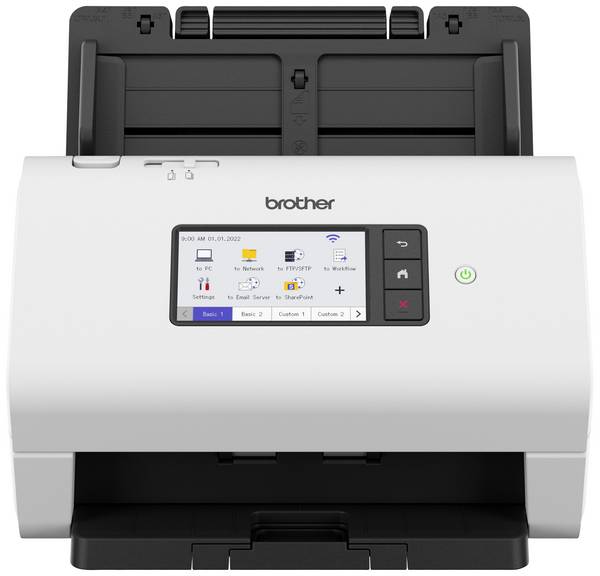 Brother ADS4900W Dokumentenscanner  A4 600 x 600  60 Seiten/min USB-A (USB 2.0), USB-A (USB 3.2 Gen 1), Gigabit-LAN (1 Gbit/s), WLAN