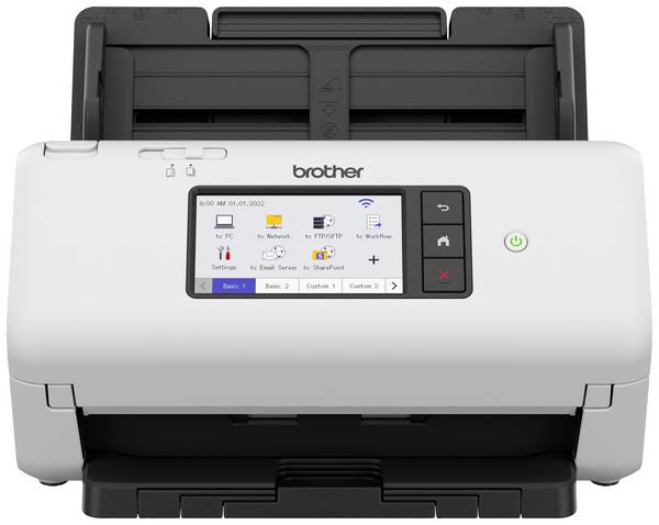 Brother ADS4700W Dokumentenscanner  A4 600 x 600  40 Seiten/min USB-A (USB 3.2 Gen 1), Gigabit-LAN (1 Gbit/s), WLAN, USB-A (USB 2.0)