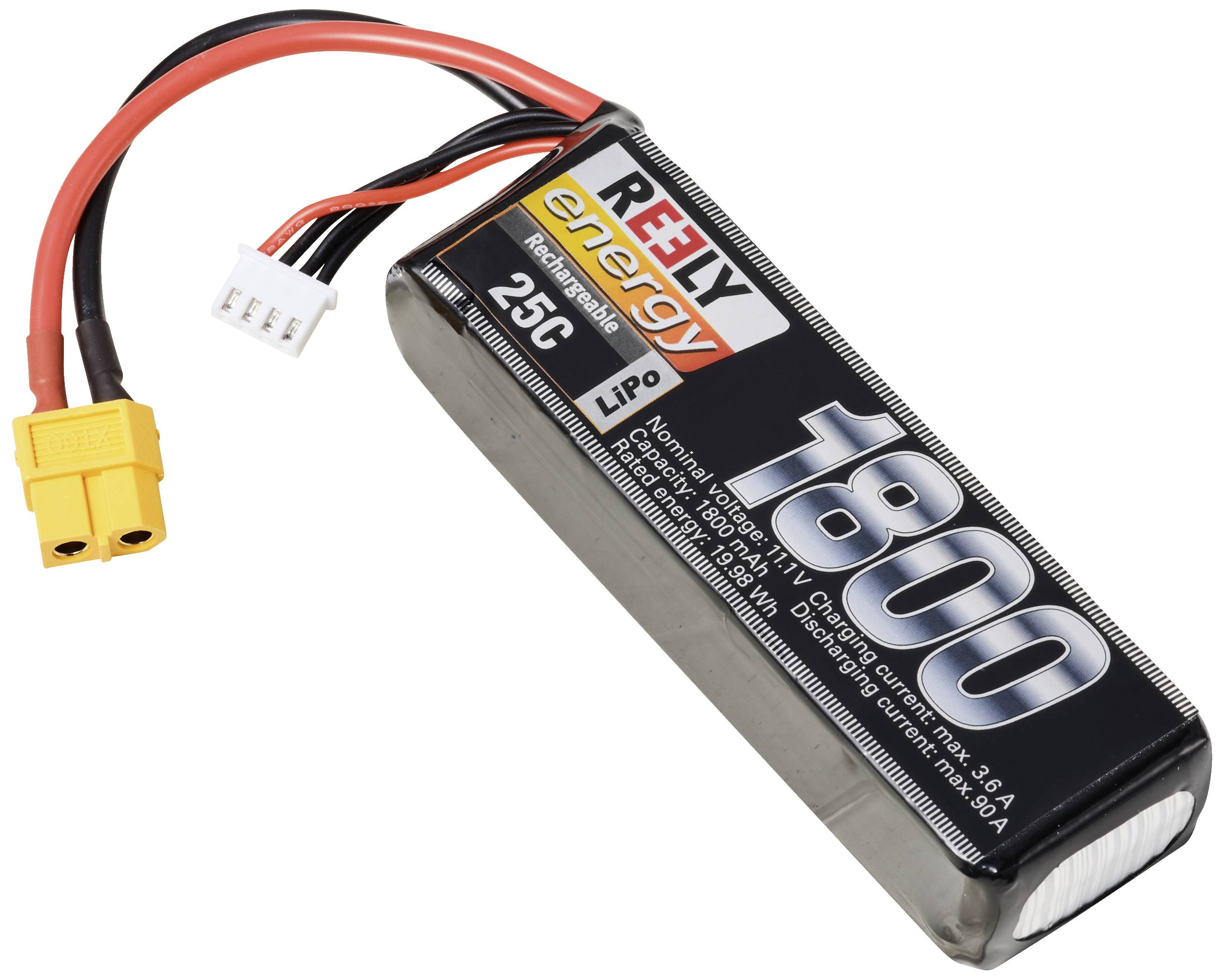 CONRAD Reely Modellbau-Akkupack (LiPo) 11.1 V 1800 mAh Zellen-Zahl: 3 25 C Softcase XT60