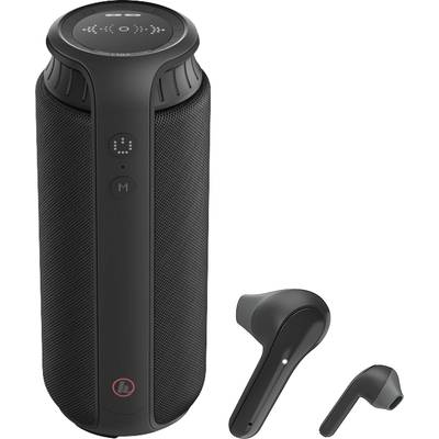 Hama Pipe 2.0 + Freedom Light Bluetooth® Lautsprecher + In Ear Kopfhörer Freisprechfunktion, spritzwassergeschützt Schwa