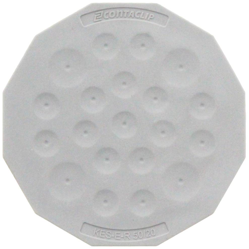 CONTA-CLIP KES-E-R 50/20 B GR Kabeleinführung Plattenstärke (max.) 4 mm Thermoplastisches Elastomer Grau 1 St.