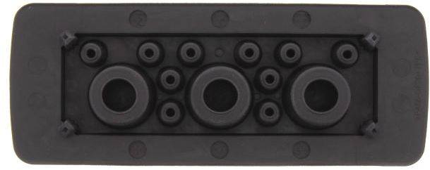 CONTA-CLIP KES-R 13/24 BK Kabeleinführung Plattenstärke (max.) 2 mm Polyamid 6.6 Schwarz 1 St.