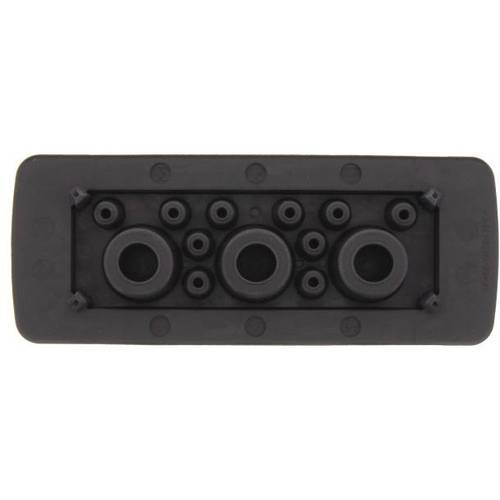 CONTA-CLIP KES-R 13/24 BK Kabeleinführung Plattenstärke (max.) 2 mm Polyamid 6.6 Schwarz 1 St.