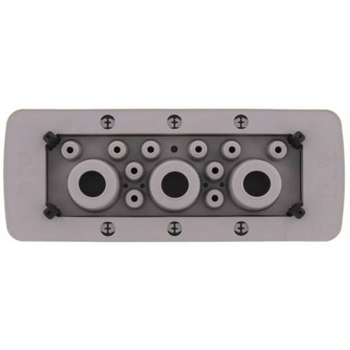 CONTA-CLIP KES-R 13/24 GR Kabeleinführung Plattenstärke (max.) 2 mm Polyamid 6.6 Grau 1 St.