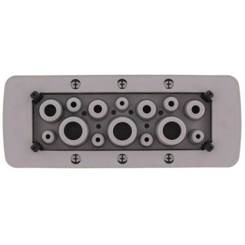 CONTA-CLIP KES-R 14/24 GR Kabeleinführung Plattenstärke (max.) 2 mm Polyamid 6.6 Grau 1 St.