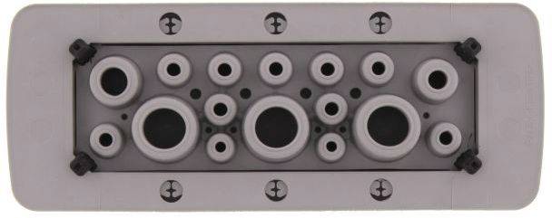 CONTA-CLIP KES-R 16-1/24 GR Kabeleinführung Plattenstärke (max.) 2 mm Polyamid 6.6 Grau 1 St.