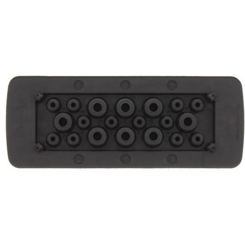 CONTA-CLIP KES-R 20/24 BK Kabeleinführung Plattenstärke (max.) 2 mm Polyamid 6.6 Schwarz 1 St.