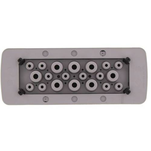 CONTA-CLIP KES-R 20/24 GR Kabeleinführung Plattenstärke (max.) 2 mm Polyamid 6.6 Grau 1 St.