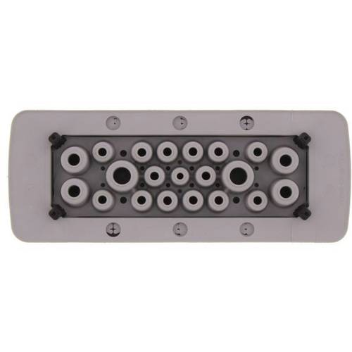 CONTA-CLIP KES-R 21/24 GR Kabeleinführung Plattenstärke (max.) 2 mm Polyamid 6.6 Grau 1 St.