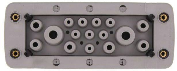 CONTA-CLIP KES-GB 16/24 GR Kabeleinführung Plattenstärke (max.) 2 mm Polyamid 6.6 Grau 1 St.