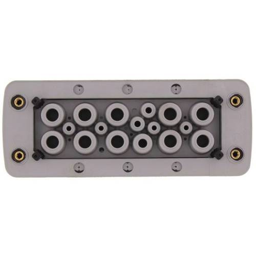 CONTA-CLIP KES-GB 17/24 GR Kabeleinführung Plattenstärke (max.) 2 mm Polyamid 6.6 Grau 1 St.