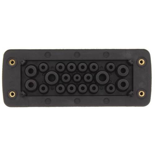 CONTA-CLIP KES-GB 21/24 BK Kabeleinführung Plattenstärke (max.) 2 mm Polyamid 6.6 Schwarz 1 St.